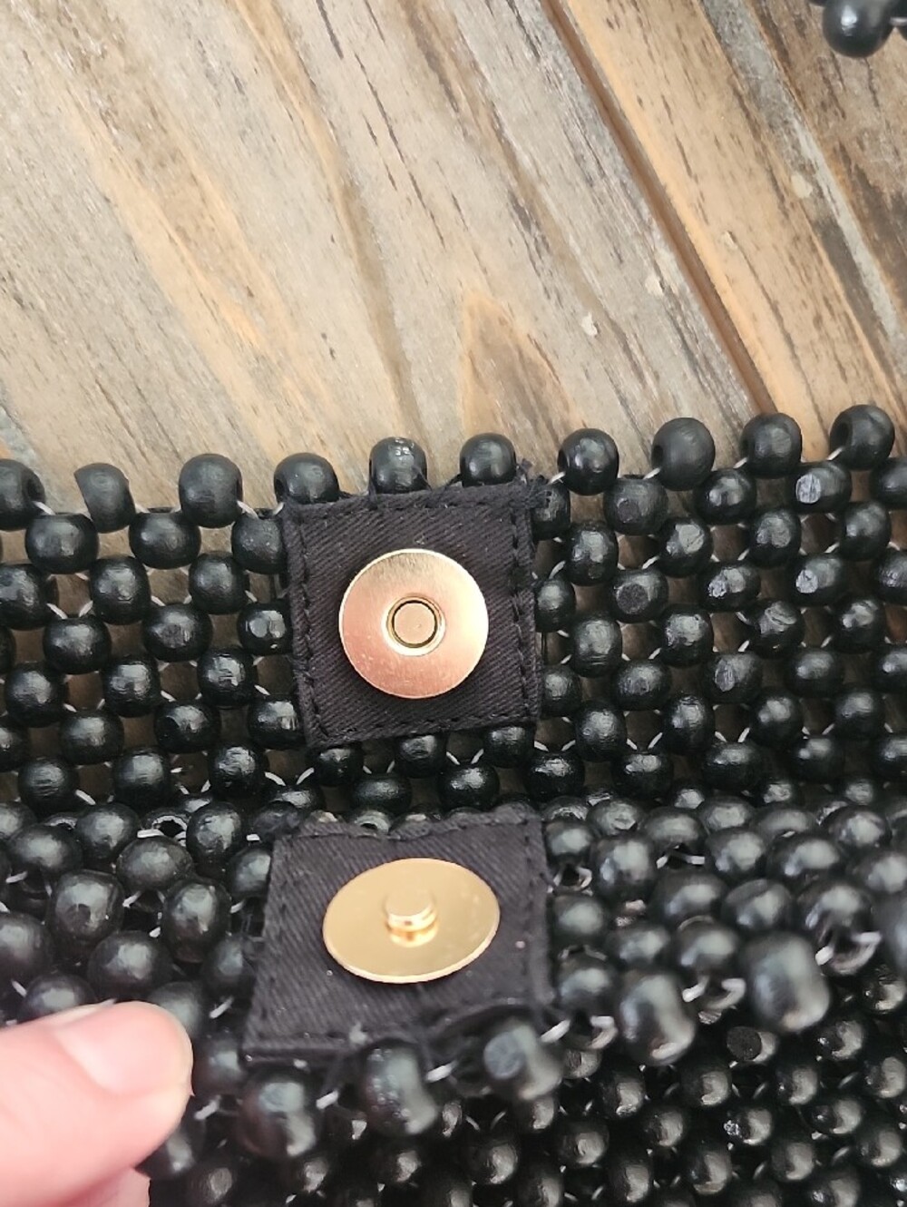 A New Day Black Beaded Purse - Picture 3 of 6